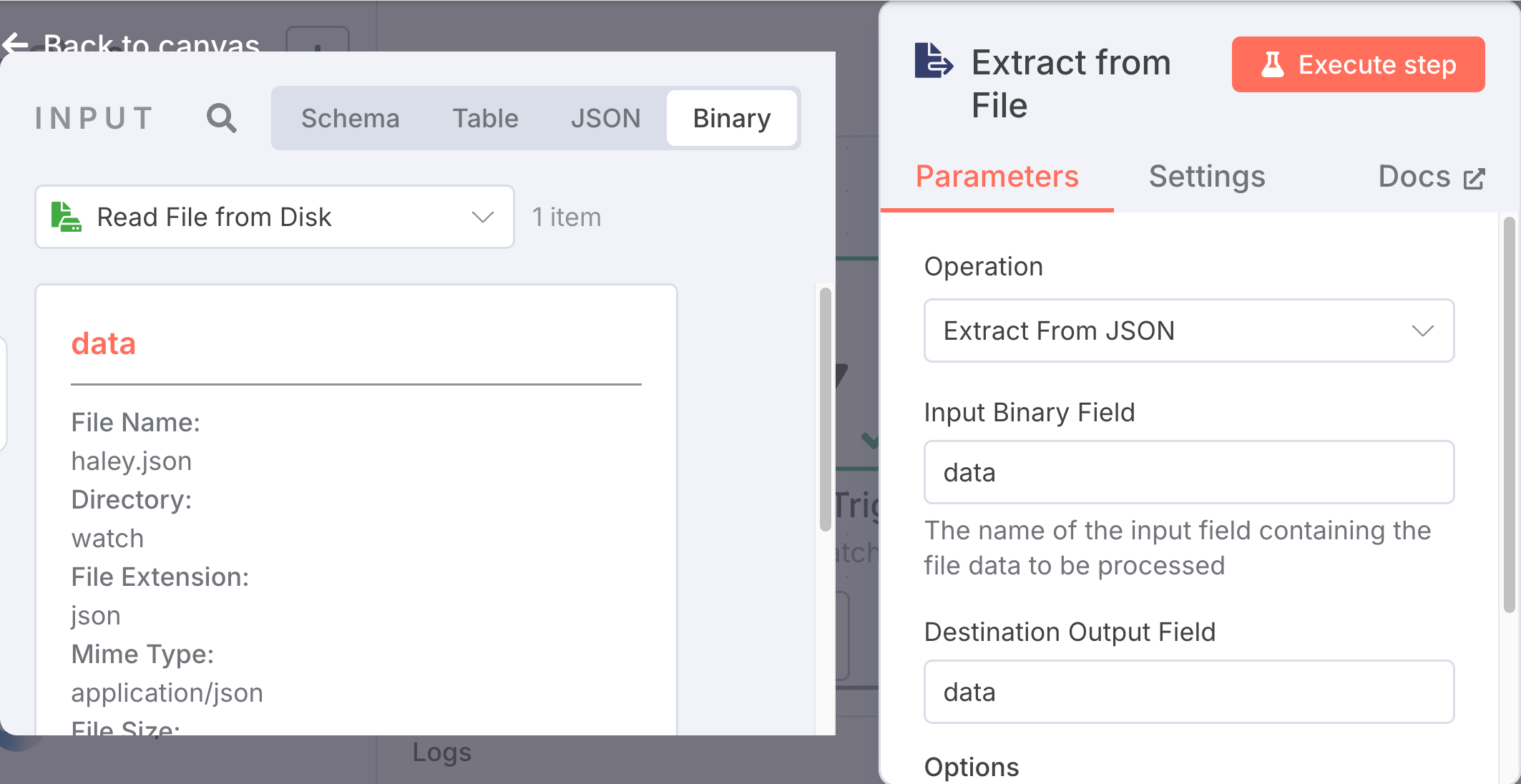 extract input