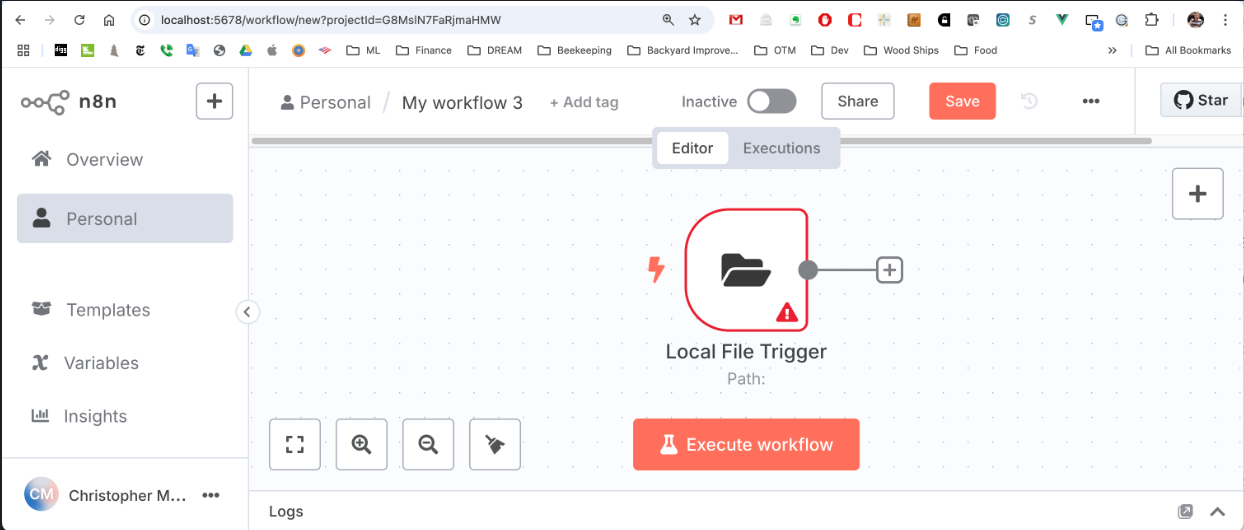 local file trigger node